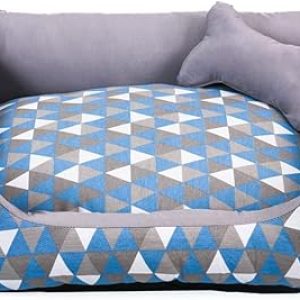 cama pet azul medio